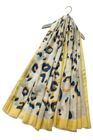 Swirl Leopard Print Frayed Scarf